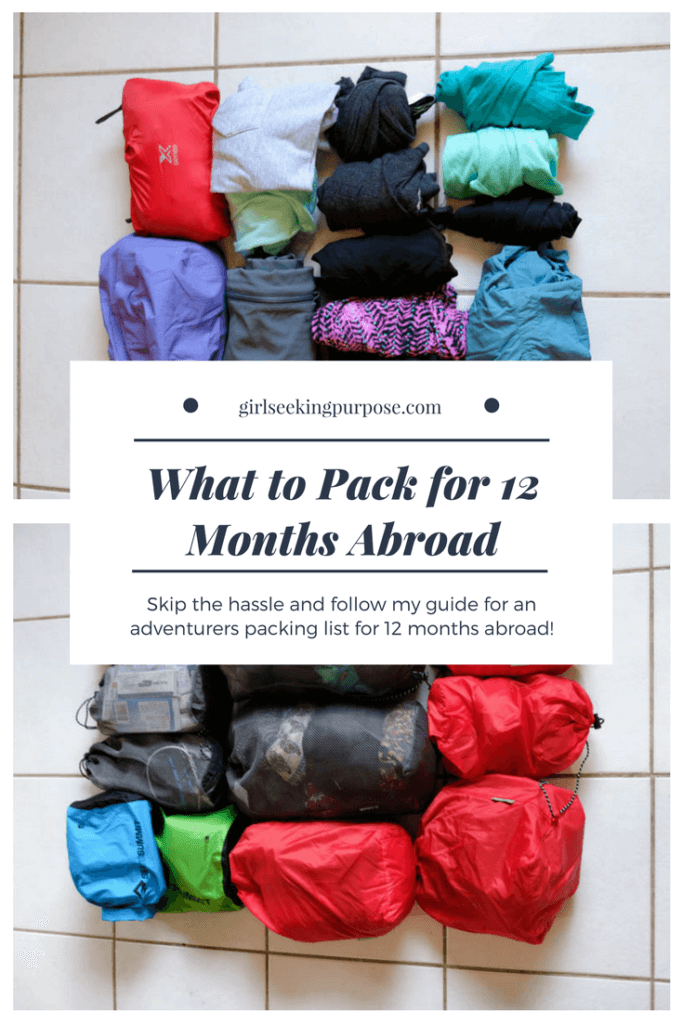 Packing list for 12 months