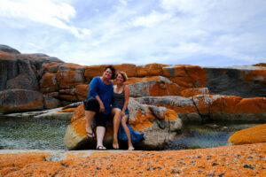 The vibrant colours of the Bay of Fires in Tasmania.