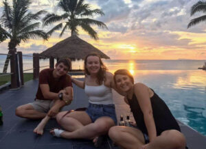 Sunset photo of New Years Celebrations with Friends