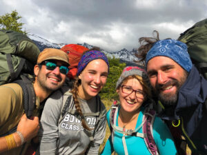 Meeting friends on the trail is bound to happen on the O Circuit