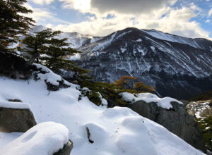 Fresh snow on the way up to Torres Del Paine on the W Trek