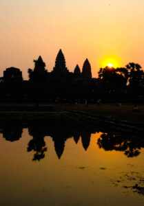 The incredibly famous sunrise view of Angkor Wat, near Siem Reap, Cambodia. #angkorwat #cambodia