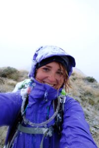 A selfie taken on the Kepler Track during a snow storm. #keplertrack #reflectiononhiking