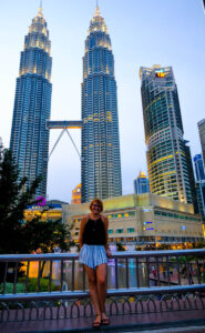 A shot of the stunning Petronas Towers in Kuala Lumpur Malaysia just before sunset. #petronastowers #kualalumpur