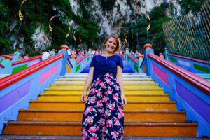 A shot captured on the colourful and famous Batu Caves steps in Kuala Lumpur, Malaysia #batucaves #kualalumpur