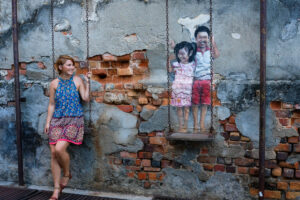 The well known and interactive street art of Penang, Malaysia. #streetart #penangmalaysia