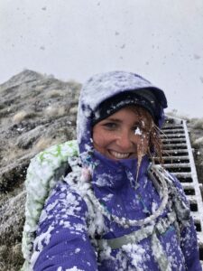A selfie taken on the Kepler Track during a snow storm. #keplertrack #reflectiononhiking
