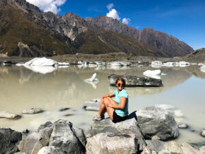 A photo taken next to the icebergs at the Blue Lakes in the Mount Cook National Park #bluelakes #mountcooknationalpark