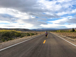 The long road from Chile Chico to Los Antiguos in Patagonia