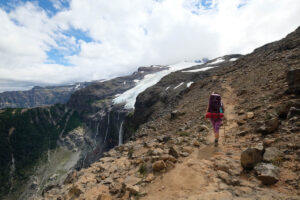 Hanging glacier at Cerro Tronador in Patagonia
